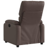 Sillón reclinable eléctrico de cuero sintético marrón 5