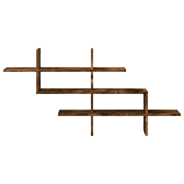 Estante pared madera ingeniería roble Sonoma 124.5x18x60.5 cm M 4