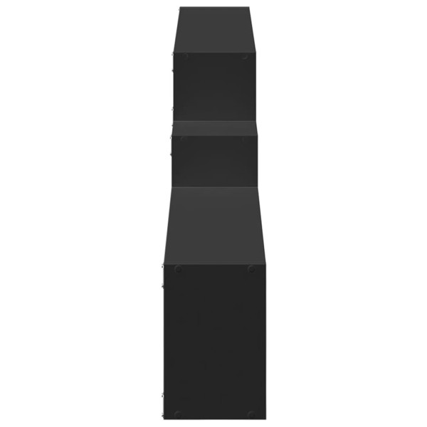 Armario de pared madera de ingeniería negro 158x18x53 cm M 5