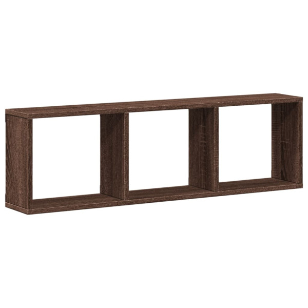 Armario de pared madera ingeniería marrón roble 100x16x30 cm M 2