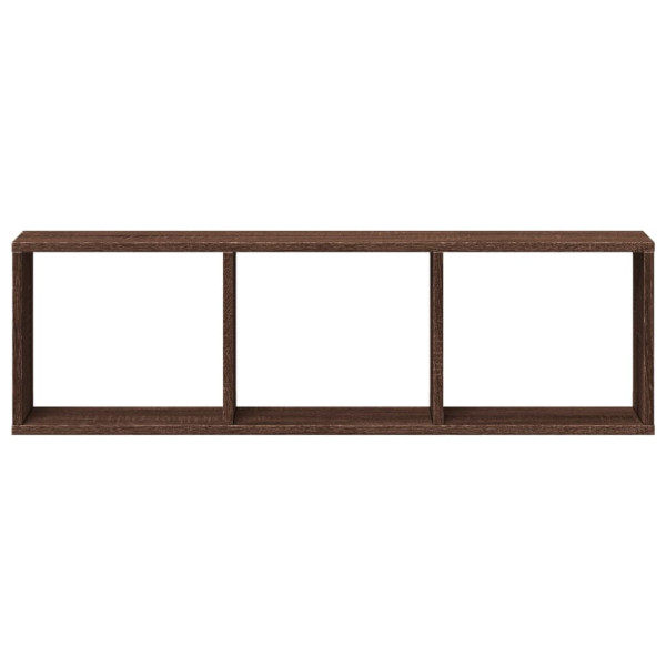 Armario de pared madera ingeniería marrón roble 100x16x30 cm M 4