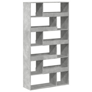 Estantería madera de ingeniería gris hormigón 100x33x187.5 cm H