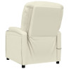Sillón de masaje de cuero sintético blanco crema 5