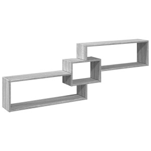 Armario de pared madera de ingeniería gris Sonoma 158x18x53 cm H