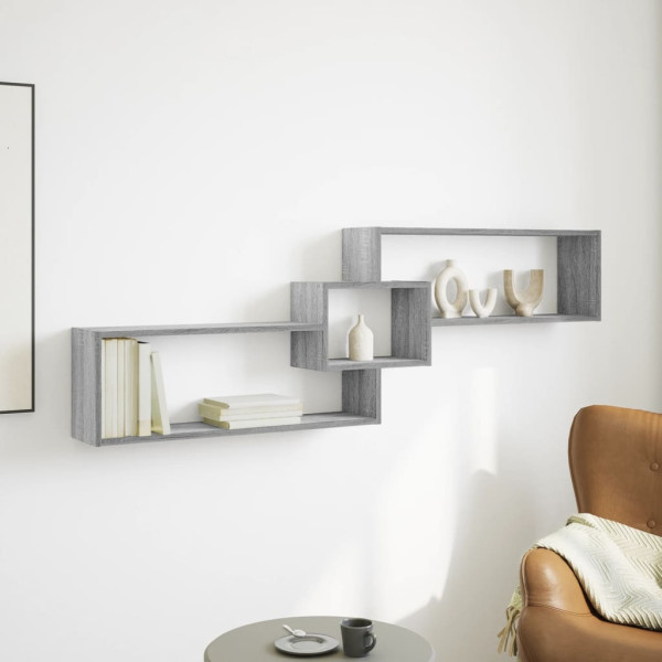 Armario de pared madera de ingeniería gris Sonoma 158x18x53 cm M 3