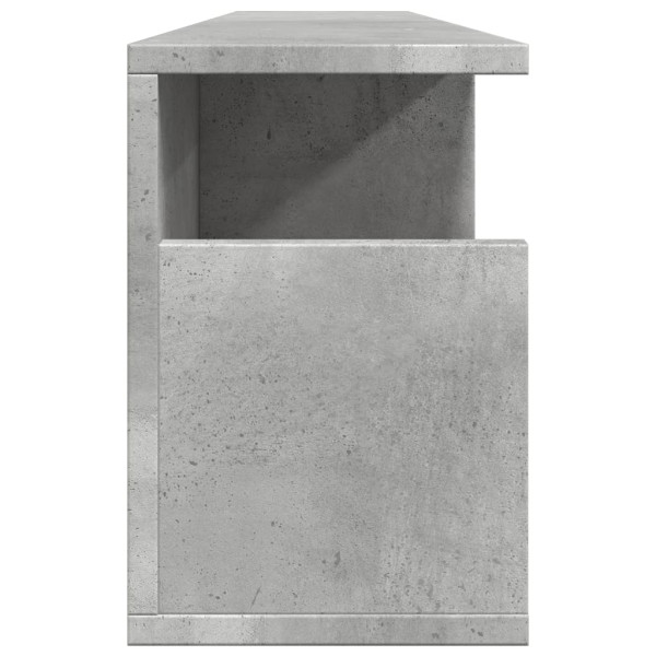 Armario de pared madera ingeniería gris hormigón 100x20x30 cm M 5