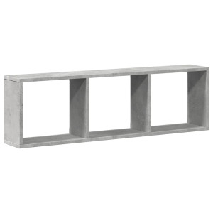 Armario de pared madera ingeniería gris hormigón 100x16x30 cm H