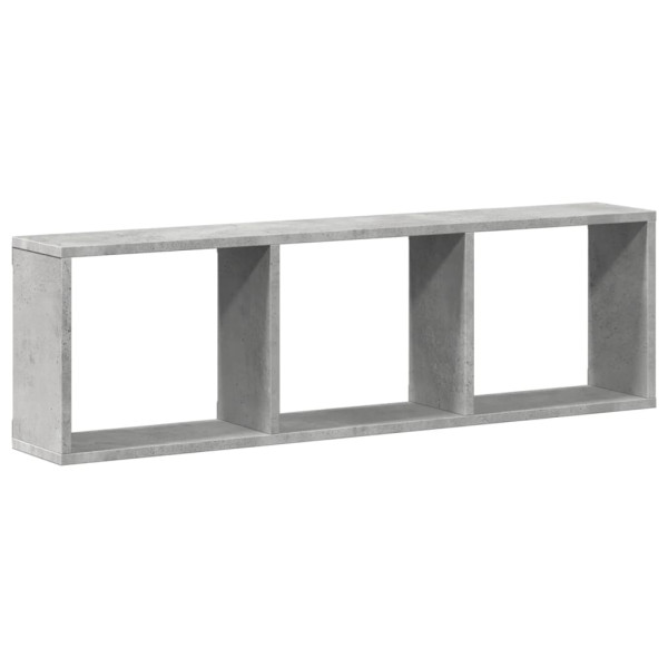 Armario de pared madera ingeniería gris hormigón 100x16x30 cm M 2