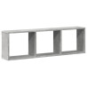 Armario de pared madera ingeniería gris hormigón 100x16x30 cm 2