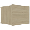 Mesa de cabeceira 40x30x30 cm contraplacado carvalho sonoma 2