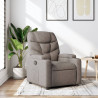 Sillón reclinable de tela gris taupe 1