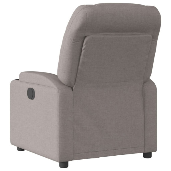Sillón reclinable de tela gris taupe M 5