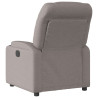 Sillón reclinable de tela gris taupe 5