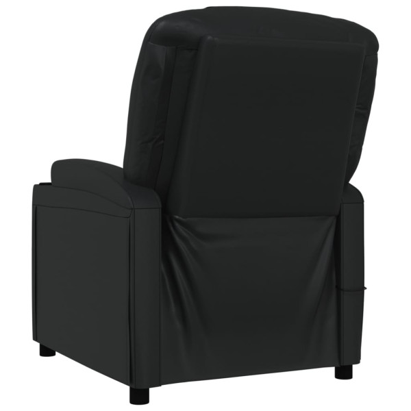 Sillón de masaje de cuero sintético negro M 5