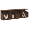 Mueble de pared madera de ingeniería marrón roble 100x20x30 cm 1