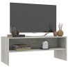 Mueble de TV madera contrachapada gris hormigón 100x40x40 cm 3