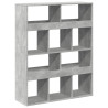 Estantería madera de ingeniería gris hormigón 100x33x125.5 cm 2