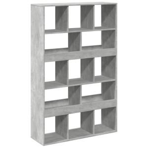 Estantería de madera ingeniería gris hormigón 100x33x156.5 cm H