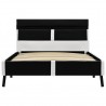 Estructura de cama con LED cuero sintético negro 90x200 cm 4