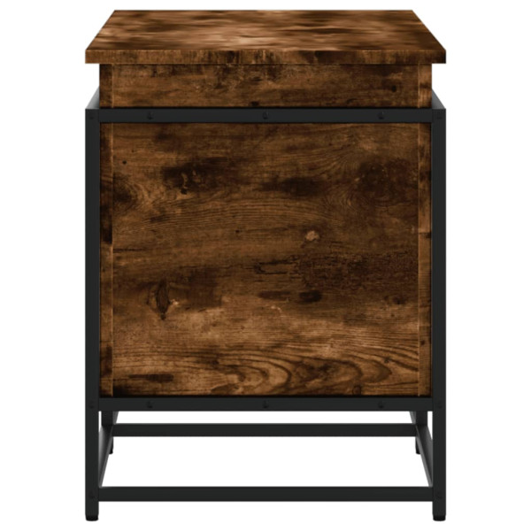 Caja de almacenaje con tapa madera roble ahumado 100x40x51.5 cm M 5