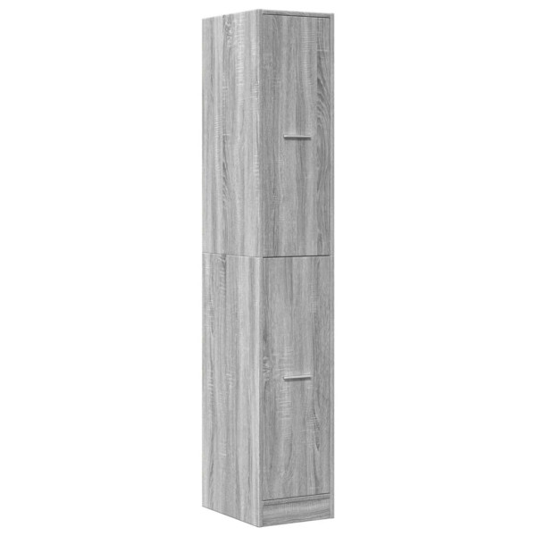 Armario botiquín madera ingeniería gris Sonoma 30x41x174.5 cm M 3