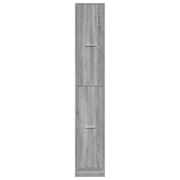 Armario botiquín madera ingeniería gris Sonoma 30x41x174.5 cm M 5