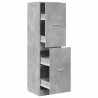 Armario botiquín madera ingeniería gris hormigón 40x41x144.5 cm 2