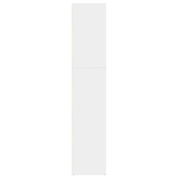 Estantería de madera de ingeniería blanca 80x30x152 cm M 5