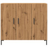 Aparador de madera de ingeniería roble artisian 90x34x80 cm 4