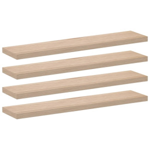 Estantes flotantes 4 uds madera de ingeniería 110x23.5x4 cm H