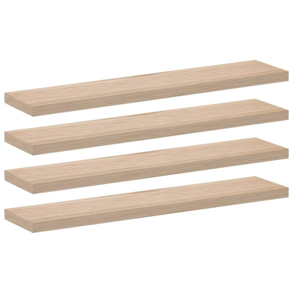 Estantes flotantes 4 uds madera de ingeniería 110x23.5x4 cm M 2