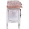 Mueble para TV de madera maciza reciclada blanco 120x30x40 cm 5