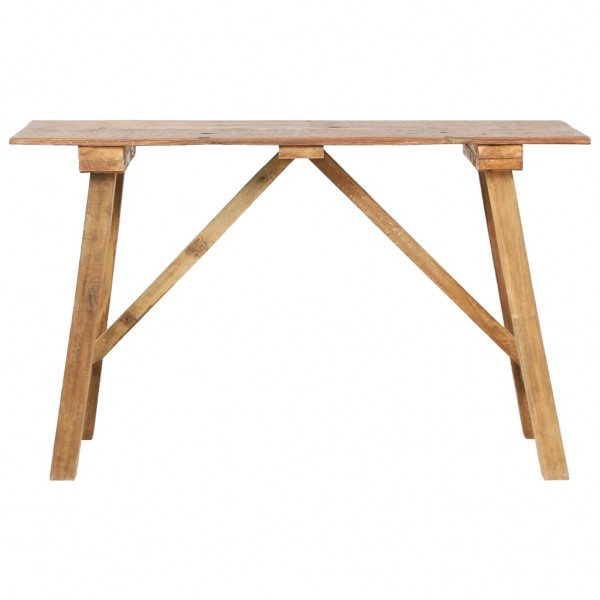 Mesa consola madeira maciça reciclada 130x40x80 cm M 3