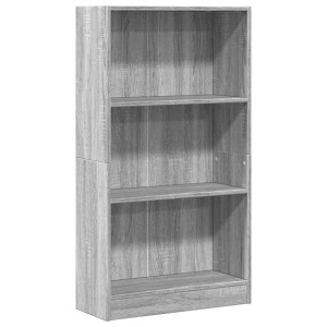 Estantería de madera de ingeniería gris Sonoma 60x24x109 cm H