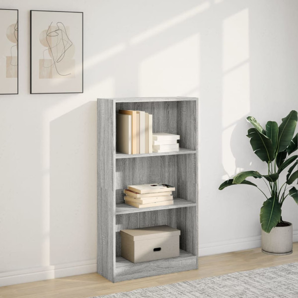 Estantería de madera de ingeniería gris Sonoma 60x24x109 cm M 3