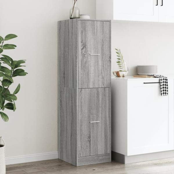 Armario botiquín madera ingeniería gris Sonoma 40x41x144.5 cm M 4