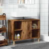 Mueble de baño madera de ingeniería envejecida 80x33x60 cm 3