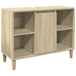 Mueble de baño madera de ingeniería roble Sonoma 80x33x60 cm H