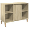 Mueble de baño madera de ingeniería roble Sonoma 80x33x60 cm 2