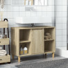 Mueble de baño madera de ingeniería roble Sonoma 80x33x60 cm 3