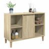 Mueble de baño madera de ingeniería roble Sonoma 80x33x60 cm 4