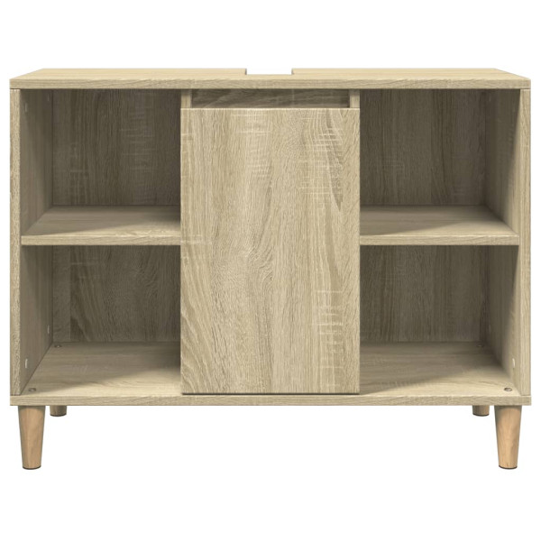 Mueble de baño madera de ingeniería roble Sonoma 80x33x60 cm M 5
