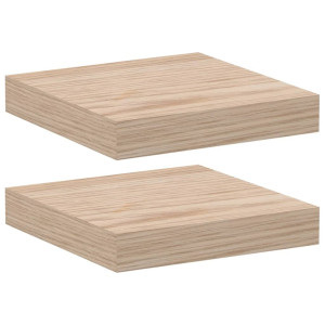 Prateleiras flutuantes 2 pcs 23x23.5x4 cm derivados de madeira H
