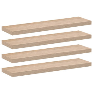 Estantes flotantes 4 uds madera de ingeniería 90x23.5x4 cm H