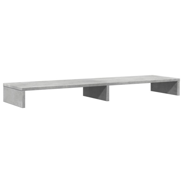Soporte de pantalla madera ingeniería gris hormigón 100x27x10cm M 2