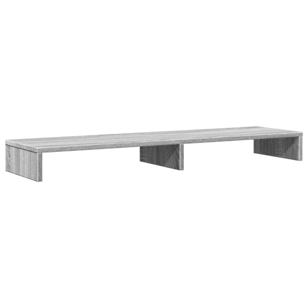 Soporte de pantalla madera ingeniería gris Sonoma 100x27x10 cm M 2