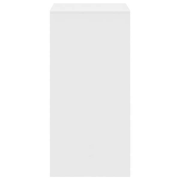 Mesa alta de bar madera de ingeniería blanca 51x50x103.5 cm M 5