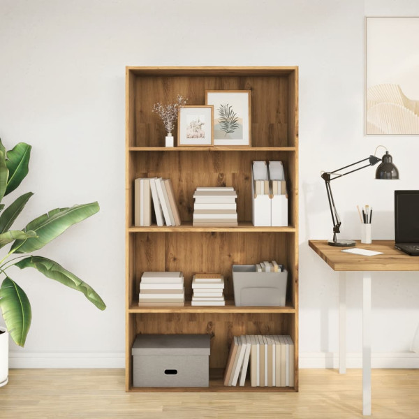 Estantería de madera de ingeniería roble artisian 80x30x152 cm M 3