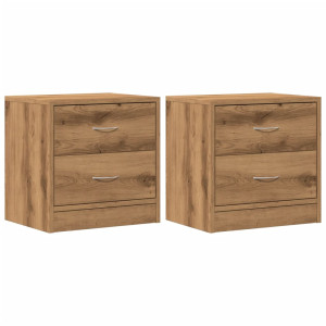 Mesa de cabeceira 2 pcs derivados de madeira carvalho artisiano H