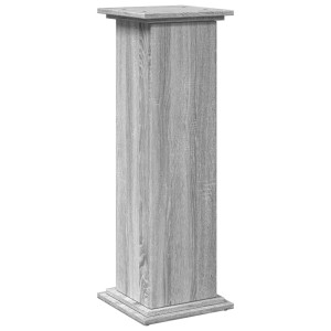 Pedestal expositor con almacenaje gris Sonoma 31x30x90 cm H